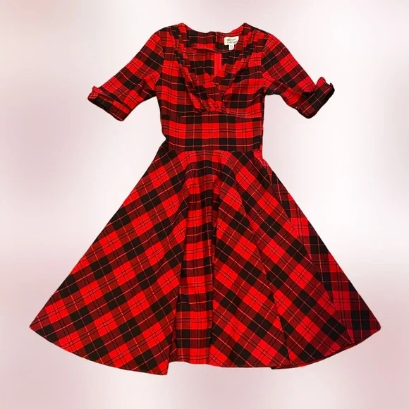 Unique Vintage Dresses Unique Vintage Christmas Holiday Plaid